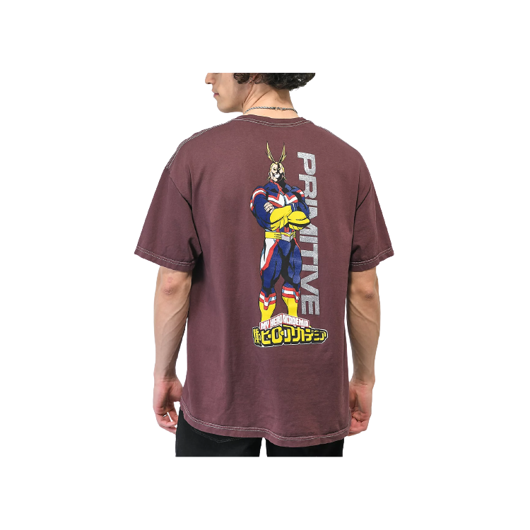 Tee-shirt Primitive "All might washed burgundy"