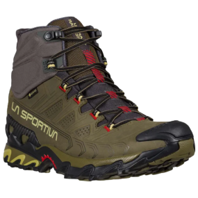 Chaussures La Sportiva "Ultra Raptor II Mid Leather Wide GTX Ivy/Tango Red" - Homme