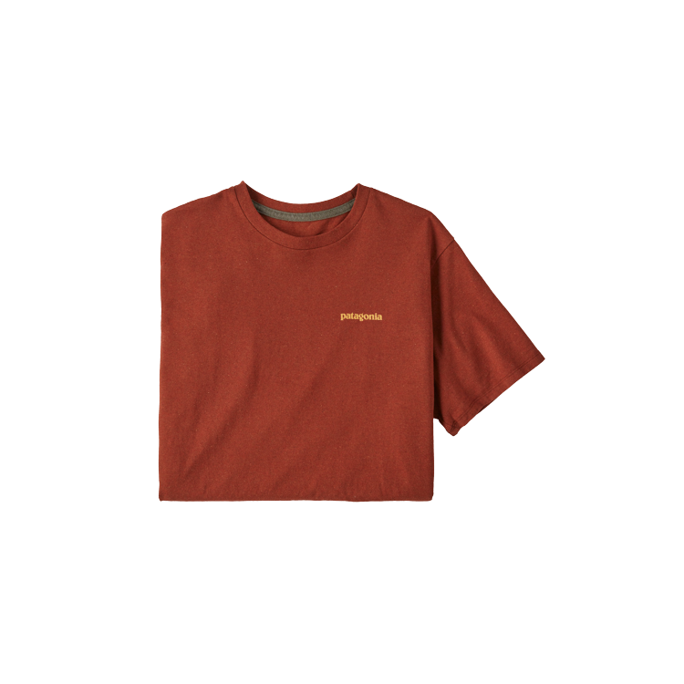 Tee-shirt Patagonia "Fitz Roy Icon Responsibili-Tee" - Homme Taille S  Couleur Rouge