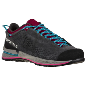 Chaussures d'approche La Sportiva "TX2 Evo Leather Carbon/Red plum" - Femme