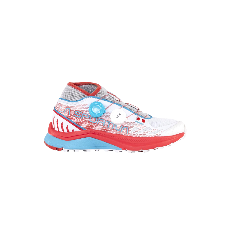 Chaussures de trail La Sportiva "Jackal II Boa White/Hibiscus" - Femme