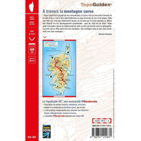 Topo Guide GR20 A TRAVERS LA MONTAGNE CORSE 67