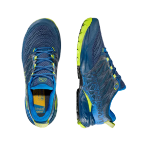 Chaussures de trail La Sportiva "Akasha II Storm Blue/Lime Punch" - Homme