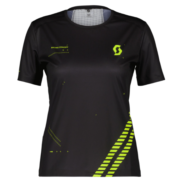 T-shirt Scott "RC Run SS Black/Yellow" - Femme