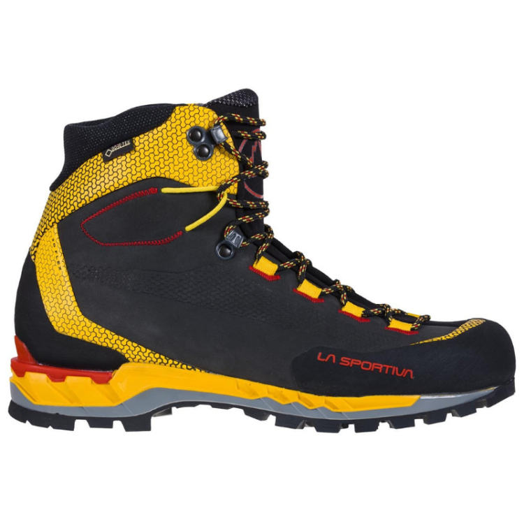 Chaussures d'alpinisme La Sportiva "Trango Tech Leather Gtx Black/Yellow" -  Homme Taille 44