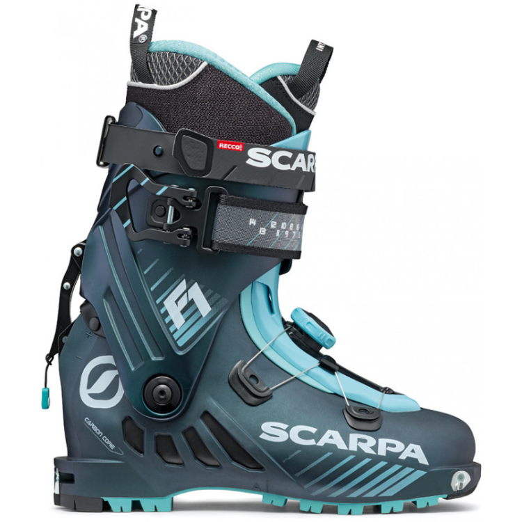 Chaussures de ski de randonnée Scarpa "F1 wmn Anthracite/Aqua 2021" - Femme